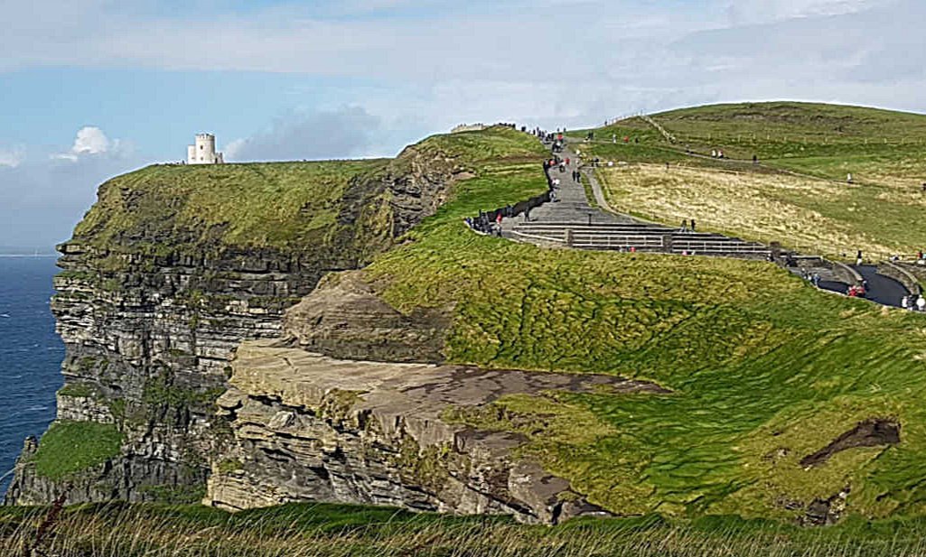 Main paths to high point of Cliffs of Moher